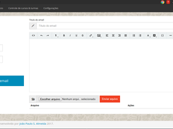 Tela de escrever novo email