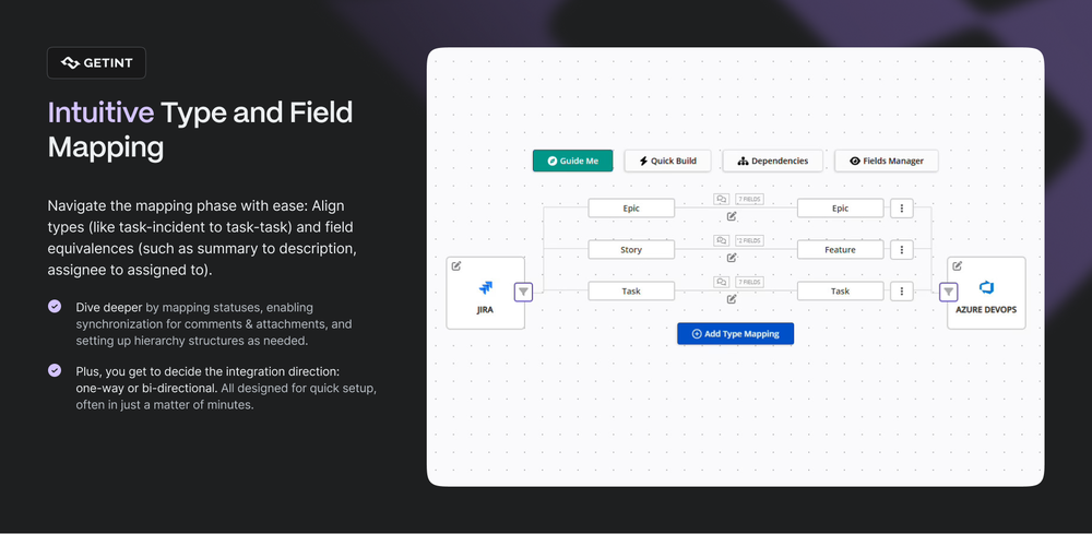 Integrate tools in just a few clicks by using Quick Build feature