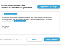 AI message generation