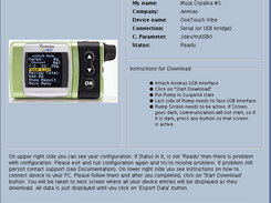 Device download data screen 1 (Pump)