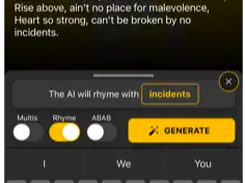 GhostWriter AI Lyrics Screenshot 1