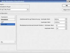 Einstellung der Simulationsparameter