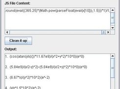 Program translated the javascript into math equations