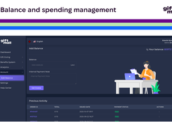 Balance management page allows you to keep track of your expenditures, replenishing the company balance and accessing payments history.