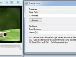 Saving the selected frames down to a path