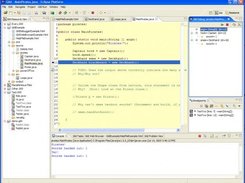 Overview of the workbench - Code is currently debugging