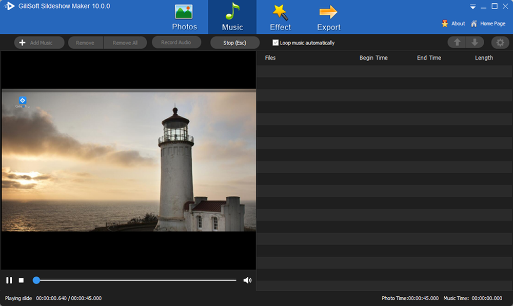 Gilisoft Slideshow Maker Screenshot 1