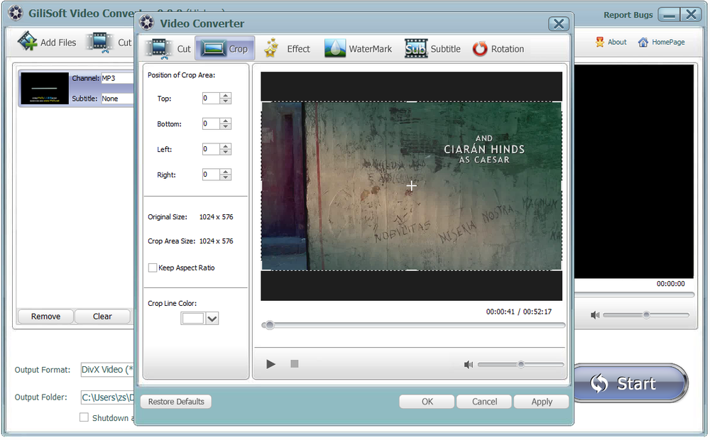 Gilisoft Video Converter Screenshot 1