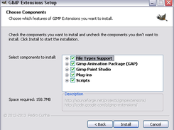 Components selection page