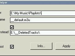 Settings for "Girder to Winamp - Playlist Helper"