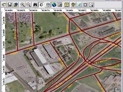 GisForm USGS aerial photo with GIS vector data  