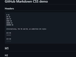 GitHub Markdown CSS Screenshot 1