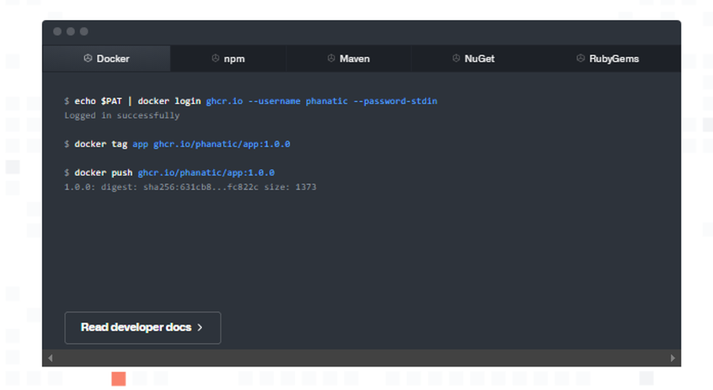 GitHub Packages Screenshot 1