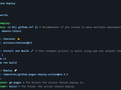 GitHub Pages Deploy Action Screenshot 1