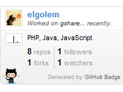 Github Badge for Joomla Screenshot 2