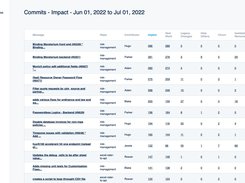 Timeline Deep Dive View: Dig into your developers work... Detailing the specific work being done, you’ll find extensive information on the who, what, where, when and how of your development process.