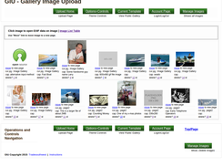 Manage Images page