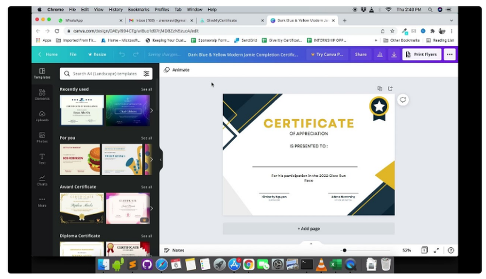 Give My Certificate Screenshot 1