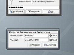Main window (top) and configuration window (bottom)