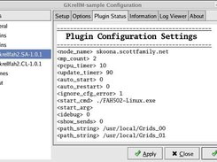 Plugin Status configuration page