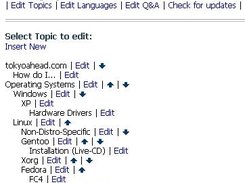 Sample Topic tree editor