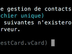 Importation d'une vCard