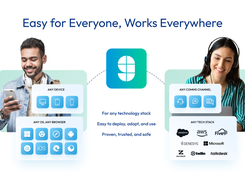 Works on any device or OS and integrates with any CRM or CCaaS