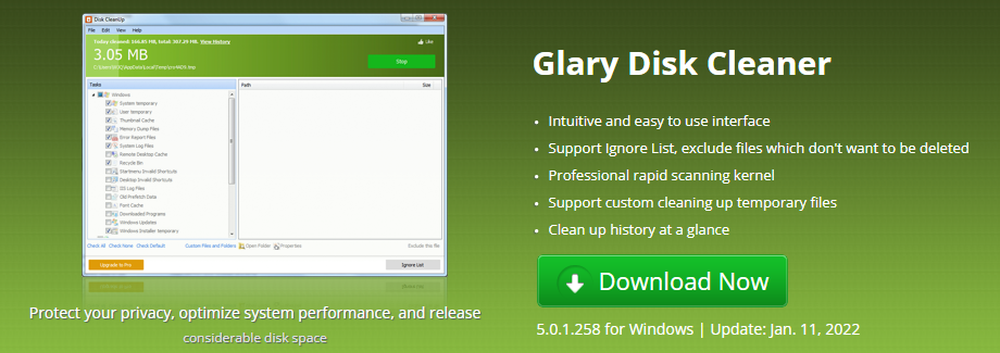 Glary Disk Cleaner Screenshot 1