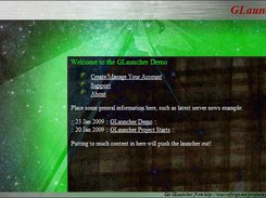 A Screenshot of the main launcher content section.