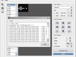 Fontset creation tool with generated code