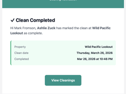 Instant Clean Confirmation