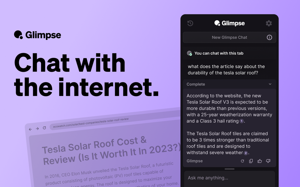 Glimpse — Chat with the internet