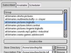 A screen shot of Glitter in action