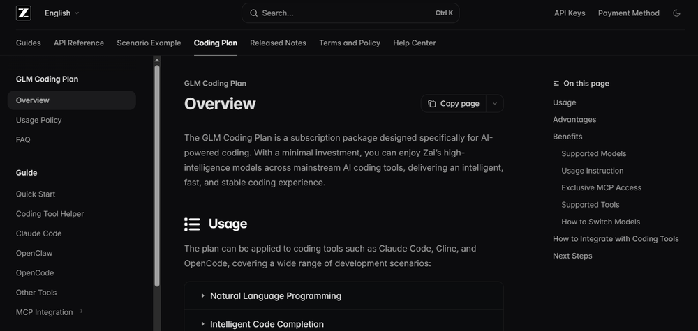 GLM Coding Plan Screenshot 1