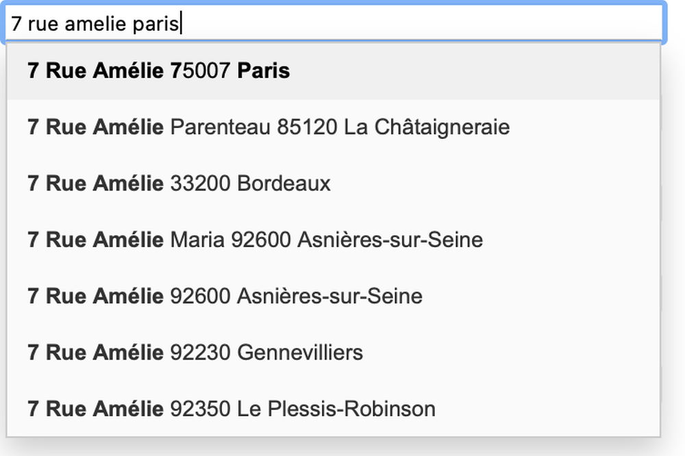 Global Address Autocomplete