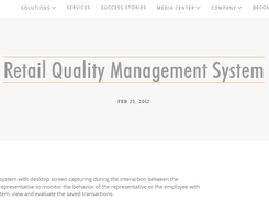 Globitel Retail Quality Management (RQM) Screenshot 1