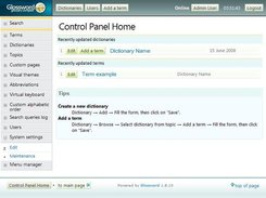 1.8.10: Control panel home