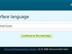 Step 1: Select interface language