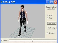 Skeletal animation of acter demo