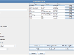 Filemonitor preferences dialog