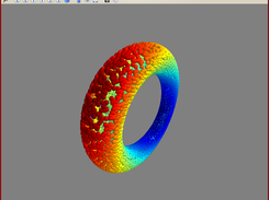 2: Warped torus created by exponentiating a pair of bivectors in CGA, plotted using Mayavi.