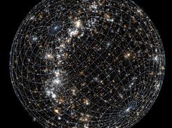 Grid in azimuthal equiareal projection mode