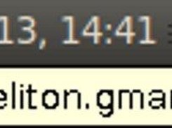 Tooltip displaying the unread email count in that account