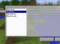 The Game Mode selection panel as part of the remodelled UI.