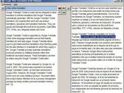 With a large text, inverse translation of the selected text