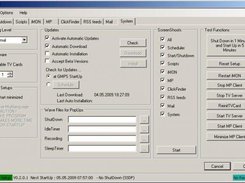 System Setup Screen