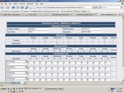 Timesheets for employees/Vehicles per week