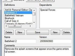GNag's definition editor's definition selection screen