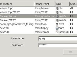Mounting a file system that requires authentication.