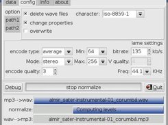 You can change the encode property of normalized file